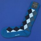 NWT Brooks Brothers Blue Wool Diamond Pattern Knit Trouser Dress Socks NWT Brooks Brothers Blue Wool Diamond Pattern Knit Trouser Dress Socks
