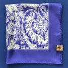 NEW Paul Stuart Purple & Ivory Paisley Print Handkerchief Pocket Square NEW Paul Stuart Purple & Ivory Paisley Print Handkerchief Pocket Square