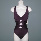 NWT Carmen Marc Valvo Passion Fruit Coastal Twist Underwire One-Piece Swimsuit - 12 NWT Carmen Marc Valvo Passion Fruit Coastal Twist Underwire One-Piece Swimsuit - 12