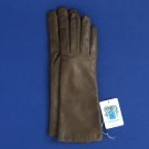 NWT Portolano Ladies Toffee Brown Cashmere Lined Napa Leather Gloves - 8