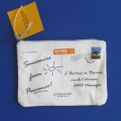 L'Occitane Cosmetic Travel Make-up Case Bag Pouch - Airmail Postcard L'Occitane Cosmetic Travel Make-up Case Bag Pouch - Airmail Postcard
