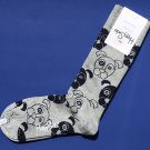 NWT Happy Socks Gray w/Blue Dogs Cotton Socks