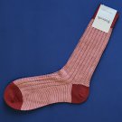 NWT Pantherella Terracotta Ribbed Wool Knit Trouser Dress Socks #5954