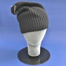 NEW V. Fraas 100% Cashmere Black Ribbed Knit Slouchy Cap Hat - One Size NEW V. Fraas 100% Cashmere Black Ribbed Knit Slouchy Cap Hat - One Size
