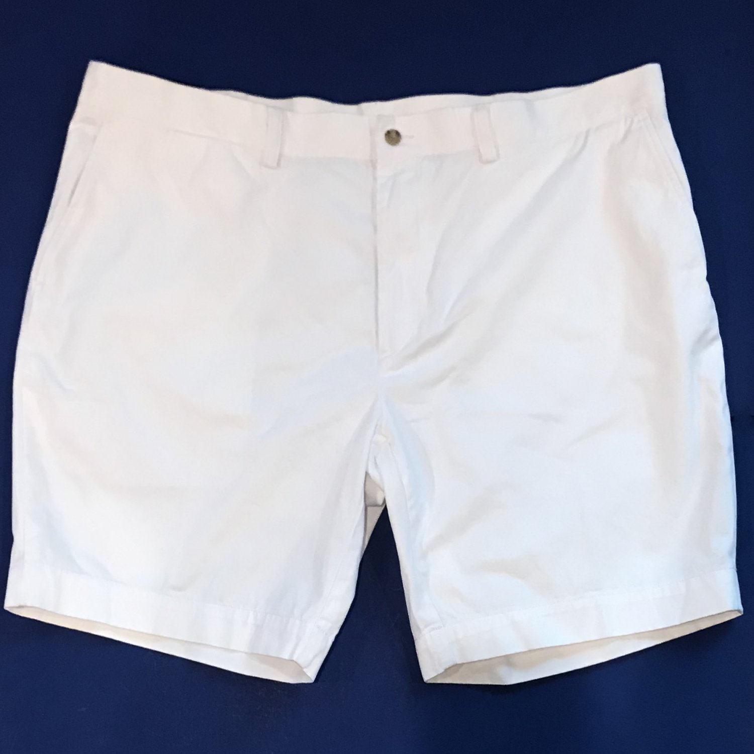 NWT Polo Ralph Lauren 100% Cotton White Flat Front Classic Fit Shorts - 42