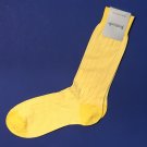 NWT Pantherella Citrus (Bright Yellow) Ribbed Wool Knit Trouser Dress Socks #5954