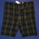 NWT Vince 100% Linen Blue/Green Drop Rise Button Front Drawstring Shorts - S NWT Vince 100% Linen Blue/Green Drop Rise Button Front Drawstring Shorts - S