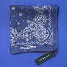 NWT Peter Millar Reversible 100% Wool Blue Bandana Print Handkerchief Pocket Square NWT Peter Millar Reversible 100% Wool Blue Bandana Print Handkerchief Pocket Square