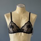 NWT Chantelle Black Lace Triangle Opera Bralet Wirefree Bra #2675 - XS