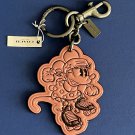 NWT Coach LTD Edition Disney X Minnie Mouse Pink Leather Key Chain #F27709