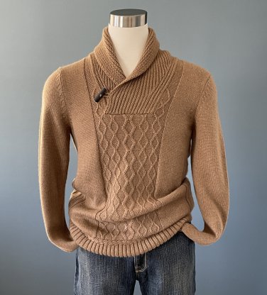 BOSS by Hugo Boss Shawl-Collar top Cashmere Blend Sweater - Size M