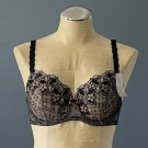 NWT Wacoal Luxe Flirtatiously Feminine Black Full Figure Bra #55530 - 32D