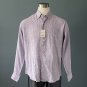 NWT Peter Millar L/S Pale Lavender Long Sleeve Linen Blend Shirt - L