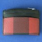 NWT Coach Red/Black Buffalo Plaid Print Shaped Card Case #C6899