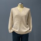 NWT Skull Cashmere Beige 100% Cashmere V-Neck Skull Print L/S Sweater - L NWT Skull Cashmere Beige 100% Cashmere V-Neck Skull Print L/S Sweater - L