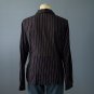 Pre-Owned Ellen Tracy Black w/Red Stripes Linen Cotton Silk L/S Shirt Blouse - 10