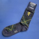 NWT Polo Ralph Lauren Navy Griffin Embroidered Plaid Cotton-Blend Trouser Socks NWT Polo Ralph Lauren Navy Griffin Embroidered Plaid Cotton-Blend Trouser Socks