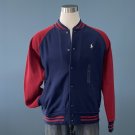 NWT Polo Ralph Lauren Fleece Blue & Red Snap Close Baseball Jacket - L NWT Polo Ralph Lauren Fleece Blue & Red Snap Close Baseball Jacket - L
