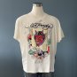 NWT Ed Hardy Cotton Blend Off White Joker Tattoo S/S Crew Neck T-shirt - XXL