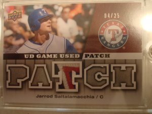 2009 Upper Deck Jarrod Saltalamchia Patch /25 5 Colors