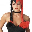 #70413  Schizo Gothic Braided Adult Costume Wig
