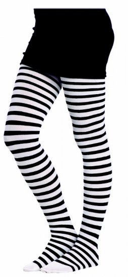 Black and White Striped -Bootique Tights Legging