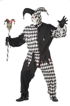 Plus Size: #01627 Evil Jester Circus Clown Joker IT Adult Costume