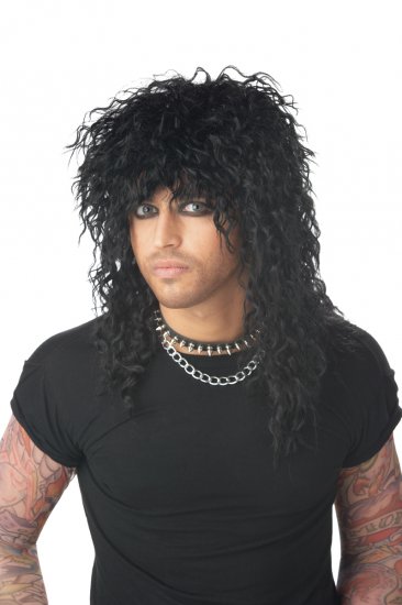 70344 Guns And Roses Headbanger Rock Star Adult Costume Wig 