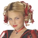 #70608 Queen of Hearts Curly Clips Hair Costume Wig Accessory