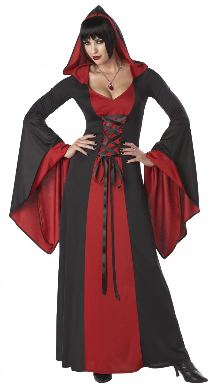 Size: Medium #01148 Handmaiden Gothic Vampire Deluxe Hooded Robe Adult ...