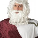 #70478  God Zeus Costume Wig and Beard Set or Santa Claus