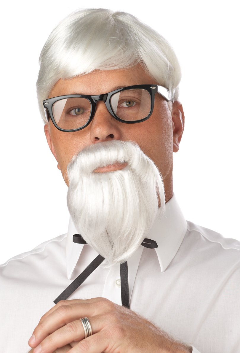 Kfc Colonel Sander Adult Costume Wig And Moustache 70106