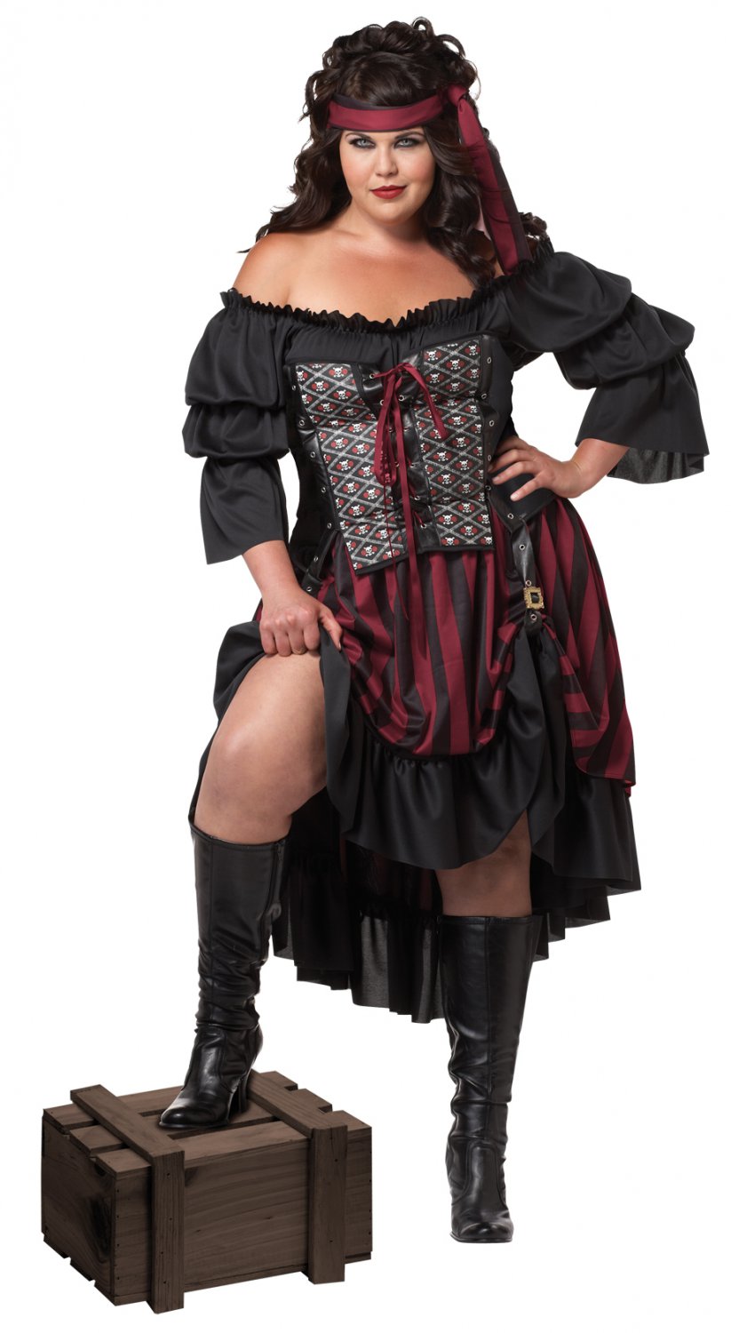 Plus Size: 3X-Large #01715 Sexy Buccaneer Pirate Wench Renaissance Adult Costume