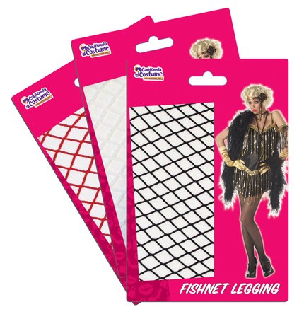 #60402 Fishnet Leggings Costume Accessory - White