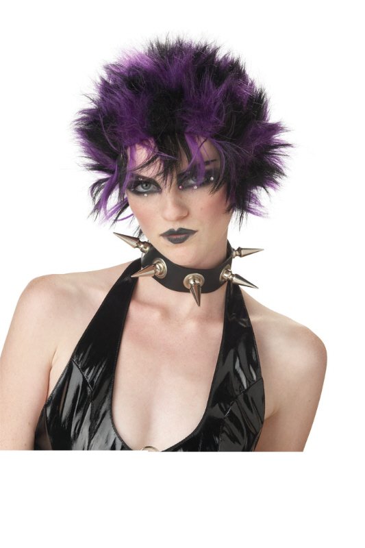 70436 Glitter Punk Rock Star Adult Costume Wig 