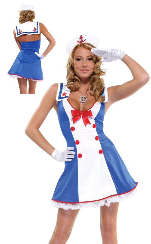 #550016 Overboard Sexy Sailor Adult Costume Size: Small/Medium