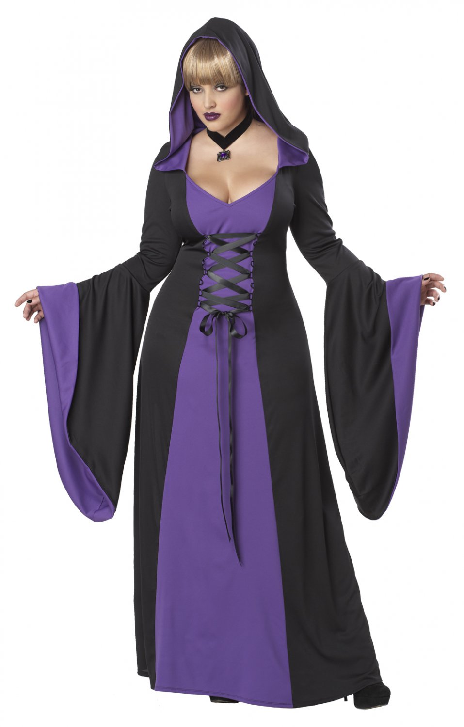 Plus Size: 1X-Large #01702  Vampire Deluxe Hooded Robe Adult Costume