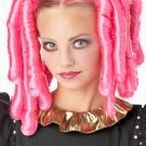 #70699 Cosplay Pink Japanese Anime Curls Child Costume Wig