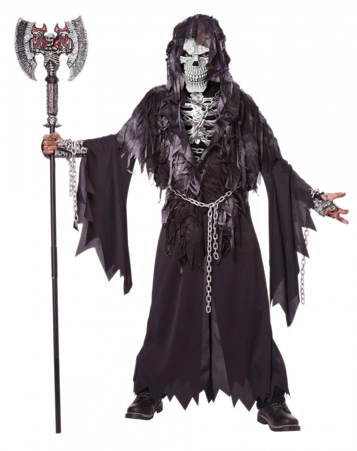 Size: Medium #00463 Skeleton Evil Unchained Soul Taker Child Costume