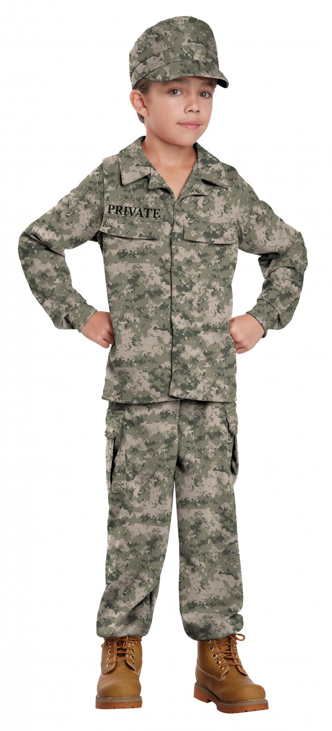 Size Medium 00468 Army Marine Navy Military Soldier Child Costume
