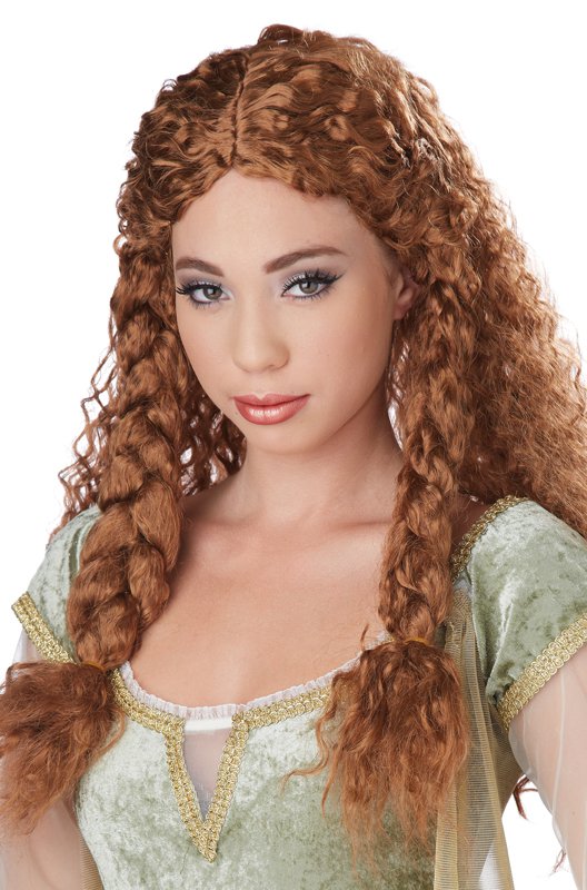 Viking Princess Medieval Time Adult Costume Wig - Brunette #70792