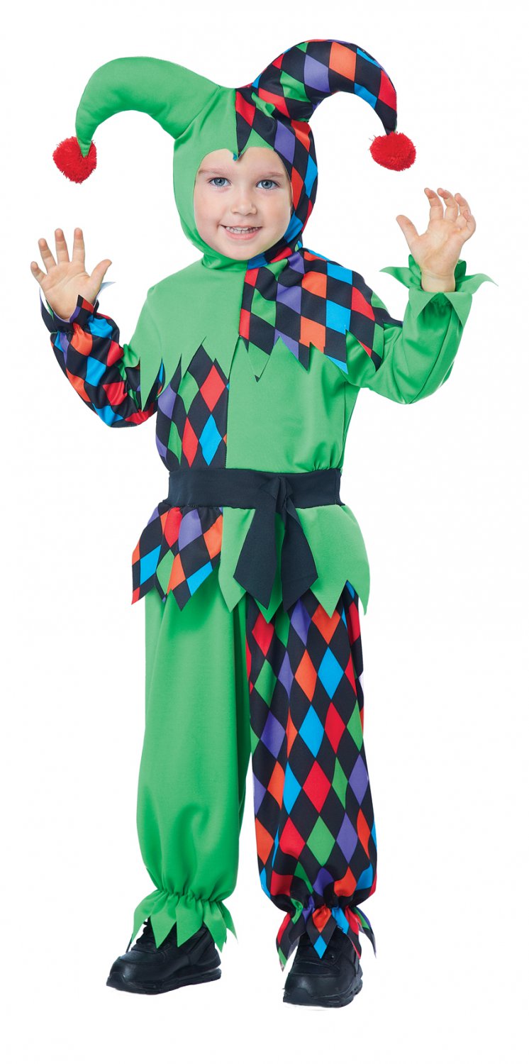 Circus Clown Junior Jester Toddler Costume Size: Large #00168