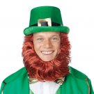 #60666 Irish Leprechaun Lucky Charm Get Up Adult Costume Hat & Beard #60666 Irish Leprechaun Lucky Charm Get Up Adult Costume Hat & Beard
