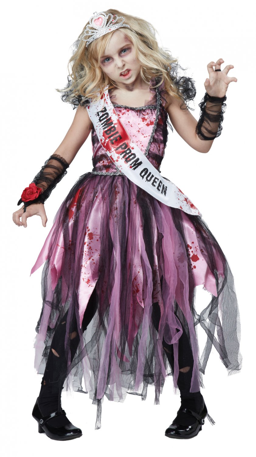 Size X Large 00529 Walking  Dead  Zombie Prom Queen Child 