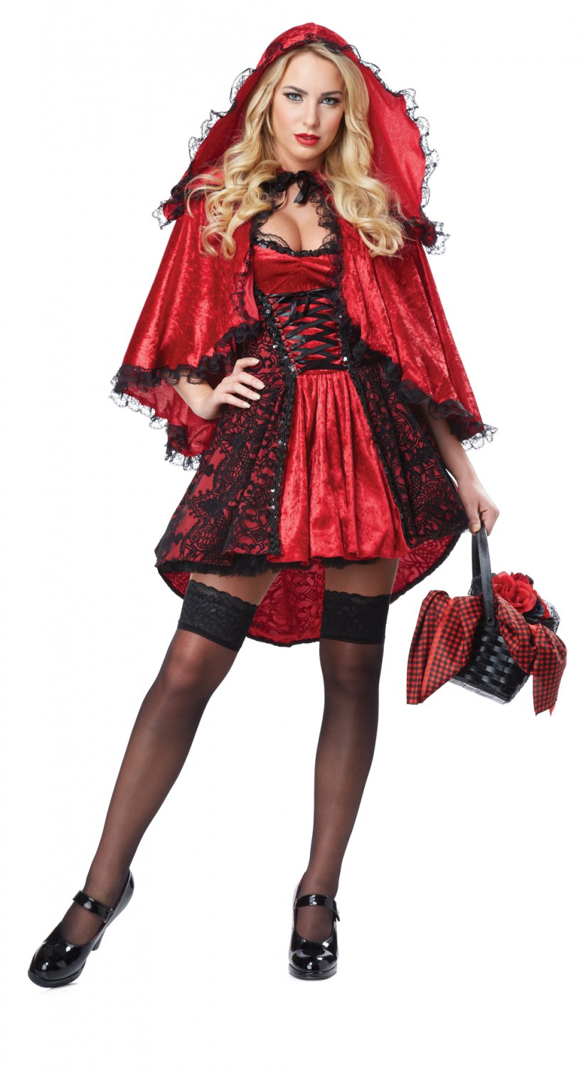 Size 2x Large 01300 Sexy Dark Gothic Deluxe Red Riding Hood Adult Costume 1510