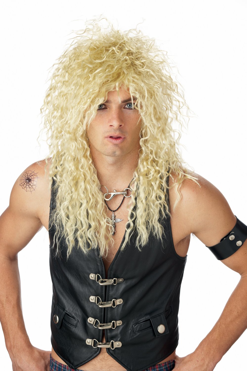 70386 Guns And Roses Headbanger Punk Rock Star Adult Costume Wig 8953