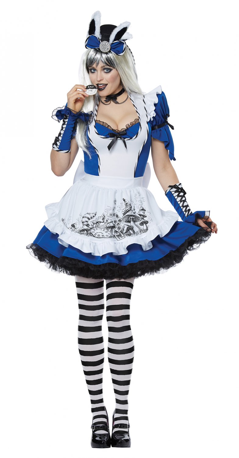 Sexy Gothic Mad Alice In Wonderland Adult Costume Size: Small #01472