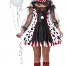 Size: Medium  #01435 Circus Gothic Doll Twisted Clown Adult Costume