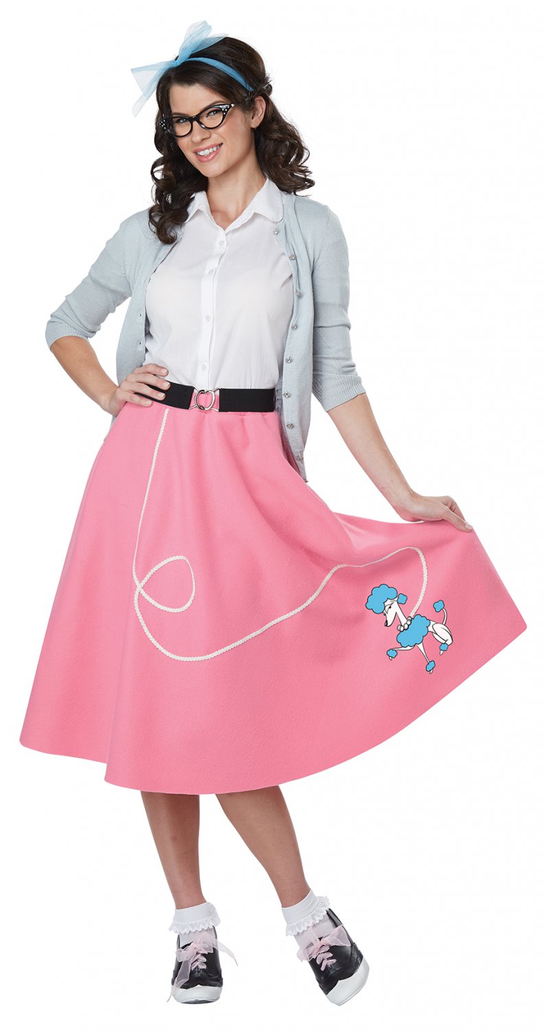 Size Small/Medium 01466 Grease 50's Poodle Skirt Sandy Adult Costume