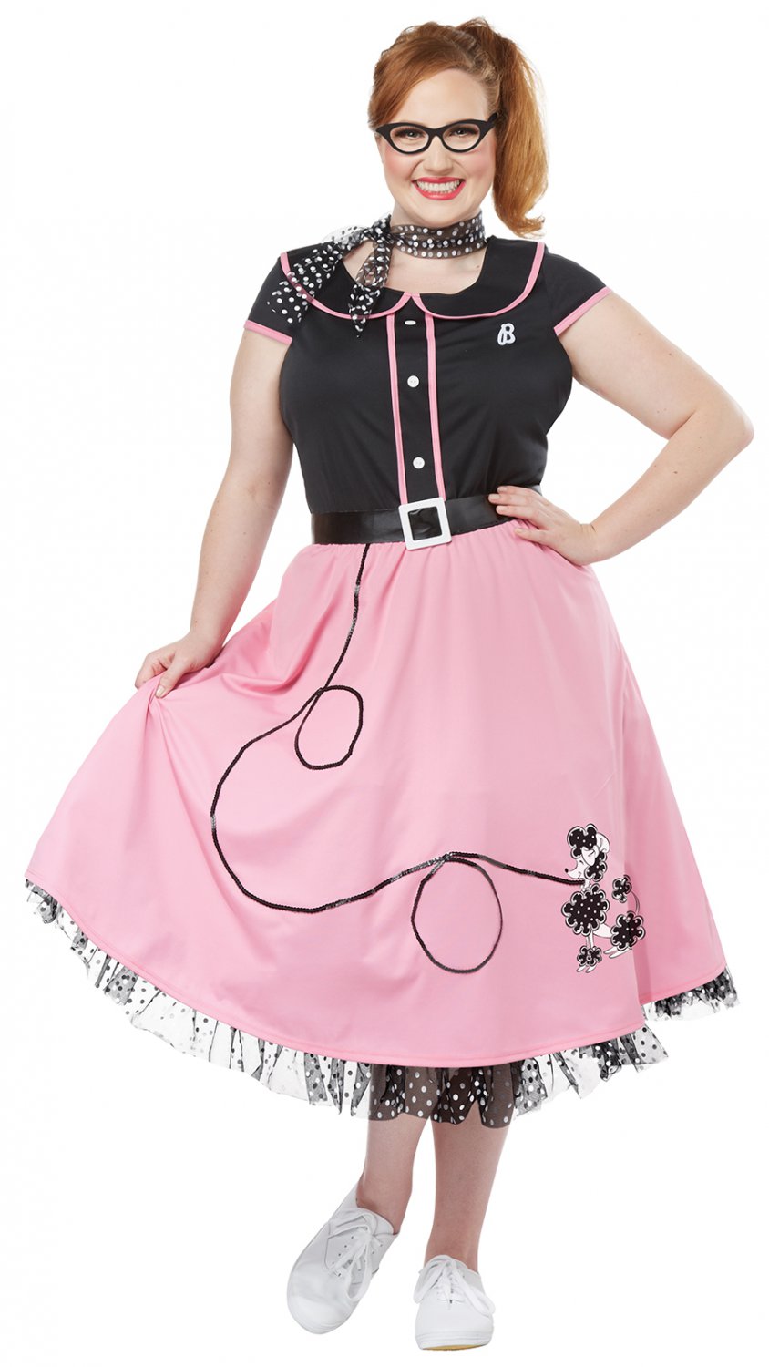 Plus Size 2XLarge 01769 Grease 50's Sweetheart Poodle Adult Costume